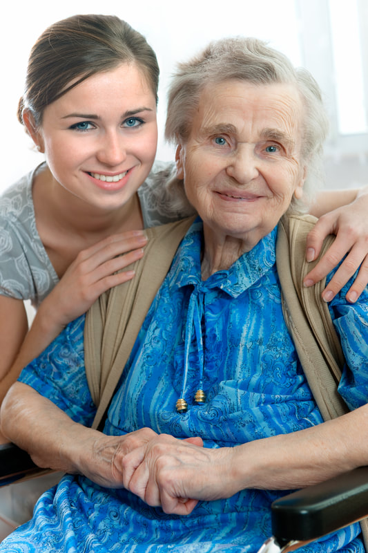 Caregiver with Elderly Lady