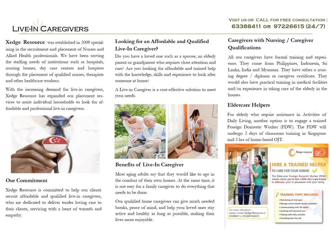 Brochure for Live-In Caregiver